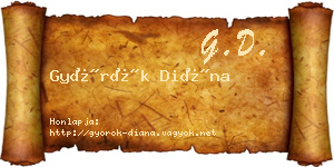 Györök Diána névjegykártya